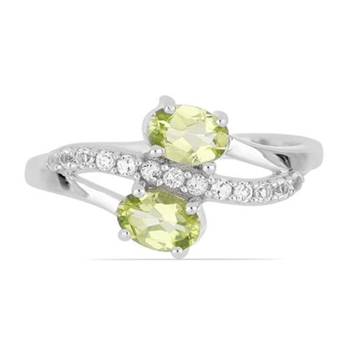 BUY STERLING SILVER PERIDOT GEMSTONE STYLISH RING